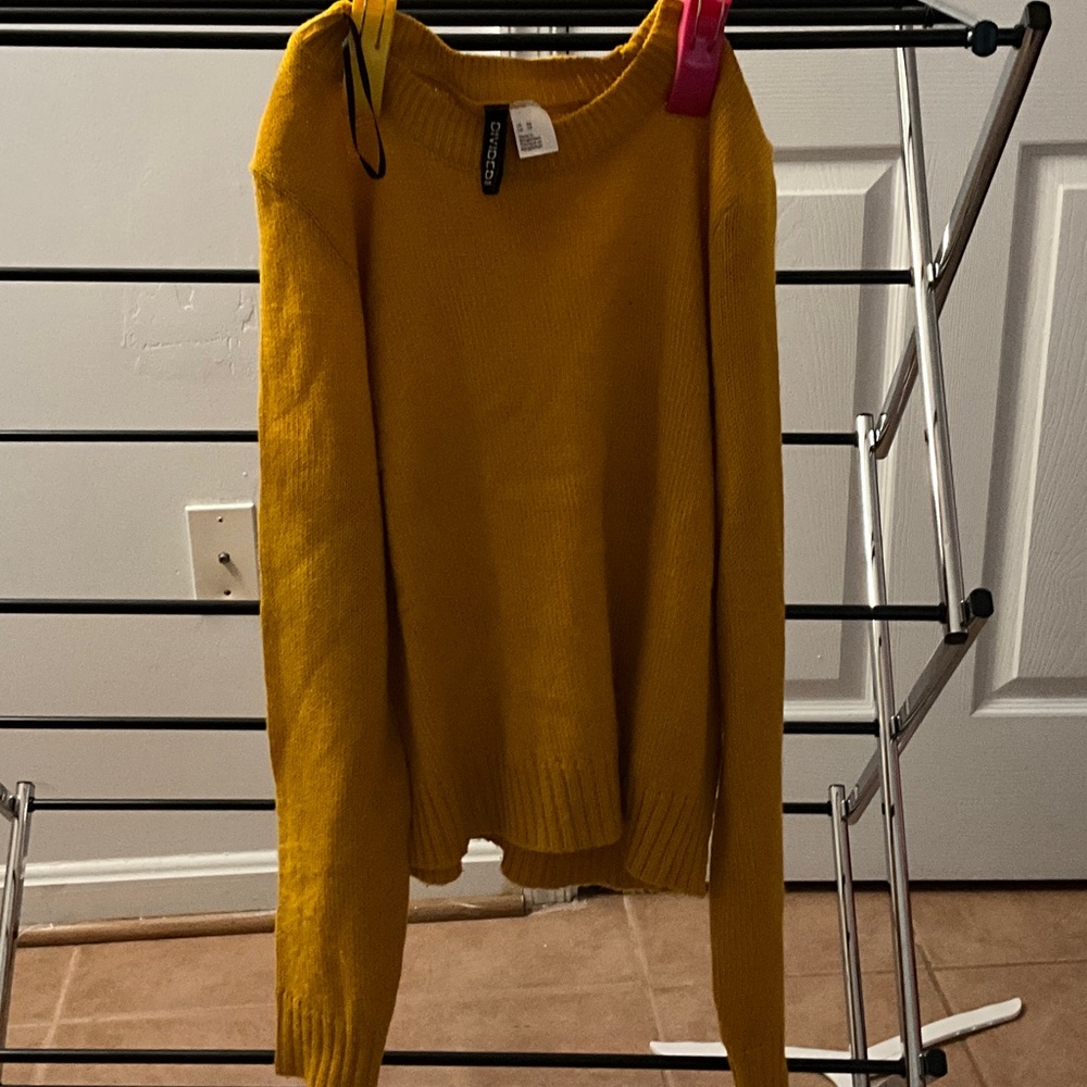 Divided Mustard Yellow Crew Neck Sweater